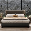 Adjustable Headboard Bed Frame, Upholstered Fabric Platform, Wood Slat Support, No Box Spring, Easy Assembly, Grey - 2 of 4