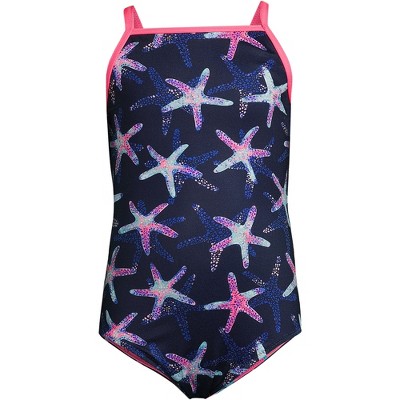 Lands' End Kids Chlorine Resistant Reversible One Piece Swimsuit