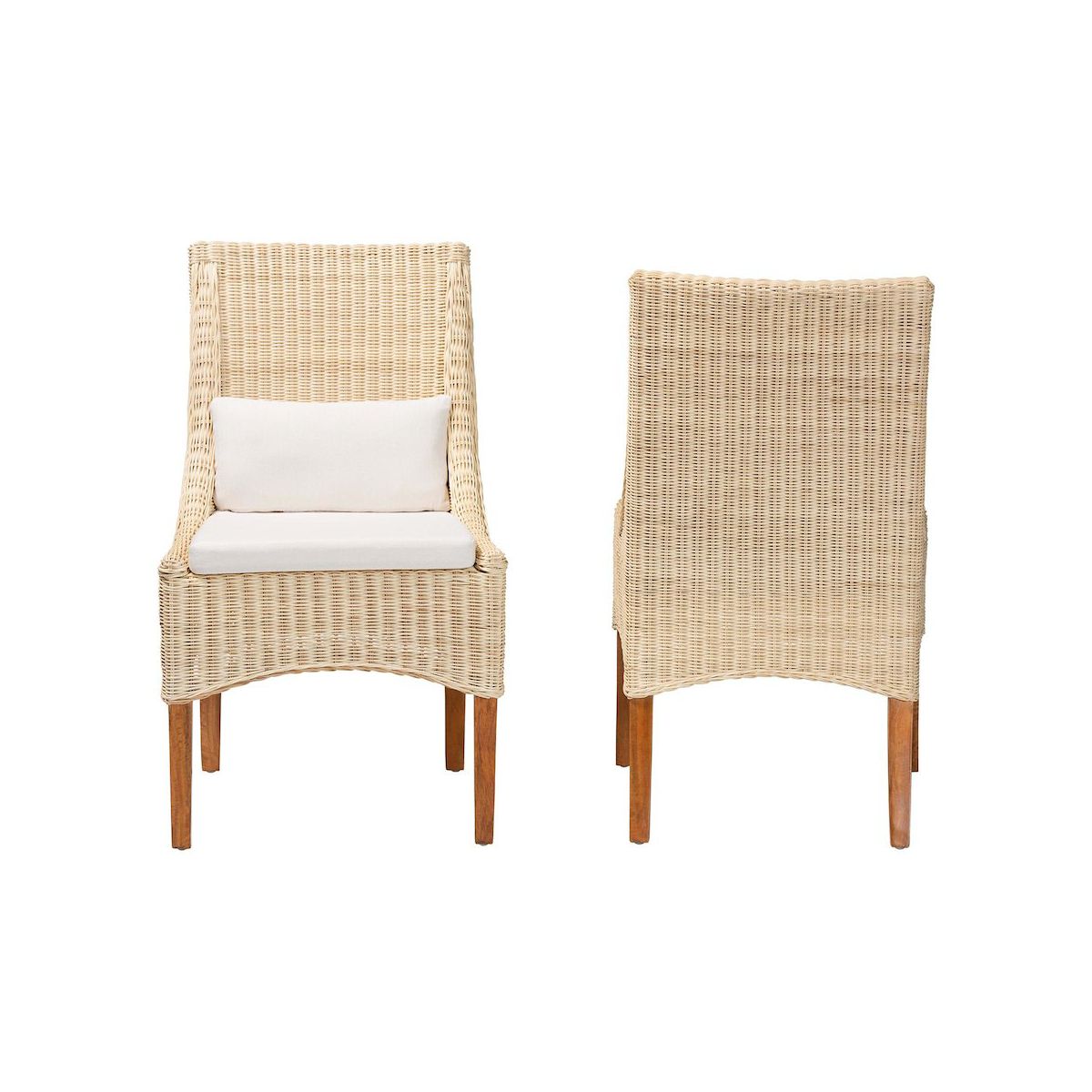 bali & pari,Haybourne Natural Rattan 2-Piece Dining Chair Set - Handwoven Wicker Accent - thumbnail 2
