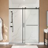 MAYEERTY Narrow-Line Framed Sliding Shower Door - 8mm Tempered Glass, Easy-Clean, Reversible Installation, Matte Black - 2 of 4