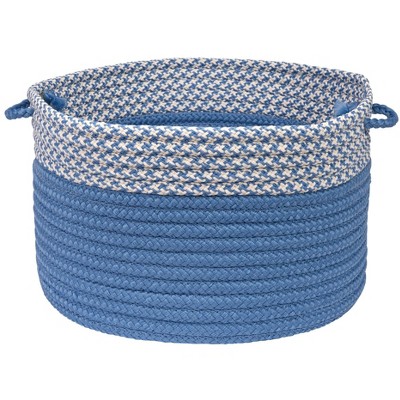 Colonial Mills Houndstooth Dipped Basket , 18 by 12-Inch, Blue Ice