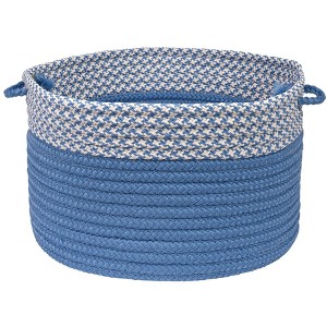 Colonial Mills Houndstooth Dipped Basket , 18 by 12-Inch, Blue Ice - 1 of 1