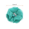 Unique Bargains Artificial Rhinestone Chiffon Flower Heads 12 Pcs Blue - 2 of 4