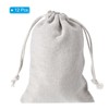 Unique Bargains Bank Coin Deposit Change Transit Bags Canvas Money Bag with Drawstring Beige 12 Pcs - 3 of 4