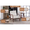Ridstar Modern Accent Chair and Armchairs with Pillow Upholstered For Living Room-Beige - 4 of 4