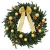 Angel Sar 24in Battery Powered Christmas Wreath with Remote, Pre-lit Artificial Wreath with 50 Warm LEDs & Ornaments, Cordless Door Wall Decor - 2 of 4