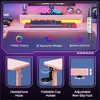 Bestier U-shaped Gaming Desk with Monitor Stand, LED Lights, Headphone Hooks, Cup Holder, Carbon Fiber Black - 2 of 4