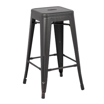 Set of 2 30" Industrial Backless Metal Barstools - AC Pacific