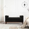 53.5" Upholstered Bench End of Bed, Bedroom Bench for Foot with Wood Legs and Two Bolster Pillows, Ottoman Benches for Entryway/Living Room/Closet - 3 of 4