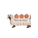 Transpac Resin 11.25 in. Multicolor Halloween Ghost Pup Decor