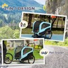 Skyzone 2-in-1 Pastel Blue Dog Bike Trailer & Stroller for Large Dogs up to 66 lbs with Hitch, - 4 of 4