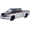 2006 Chevrolet Silverado Custom Truck Silver Metallic and Black with Red "Die-Cast Collection" 1/25 Diecast Model by Motormax - 2 of 3