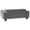 VidaXL Dog Sofa Gray 31.9 inches x16.9 inches x12.2 inches  Plush and Faux Leather - 4 of 4