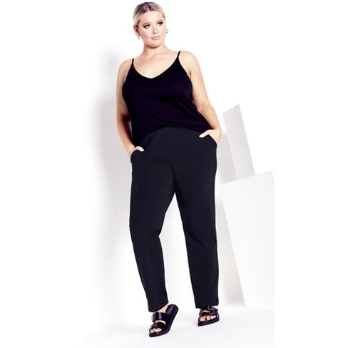 AVENUE | Women's Plus Size Supima® Active Pant Black - average - 14W/16W