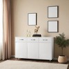 52.56" Sideboard Buffet Cabinet with 3 Doors & 3 Drawers, Modern Storage Cabinet with Shelves and Metal Legs for Living Room Dining Room Entryway - 4 of 4