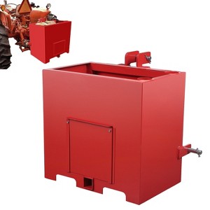 3 Point Ballast Box with 2" Hitch Receiver, Category 1 Ballast Box, 800 LBS Tractor Ballast Box Fits Cat 1, 3 Point Quick Hitch Loader Attachment - 1 of 4
