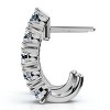 Pompeii3 1Ct T.W. Diamond Hoops Earrings in 14k White Gold Lab Created - 3 of 4