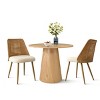 35" Dining Table Modern Dining Set for 2 for Small Space with Rattan Back Dining Chairs for Living Room,Dining Room - 2 of 4