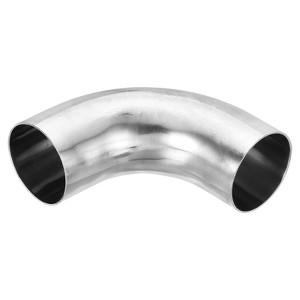 Unique Bargains 304 Stainless Steel Exhaust Hose Pipe Fitting 90 Mandrel Bend Silver - 1 of 4