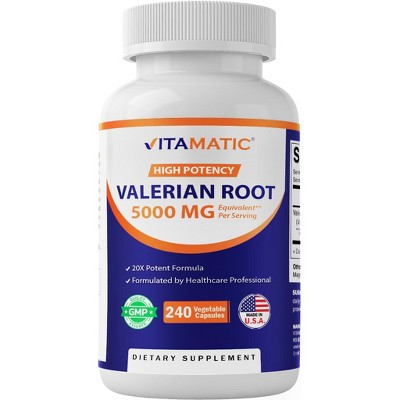 Valerian Root 5000 mg Equivalent per Capsule - 240 Capsules