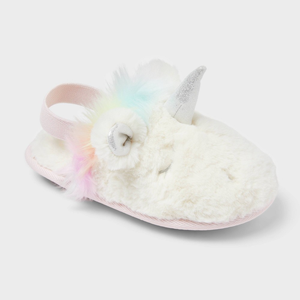 Toddler Unicorn Scuff - Cat & Jack™ Ivory 7T-8T