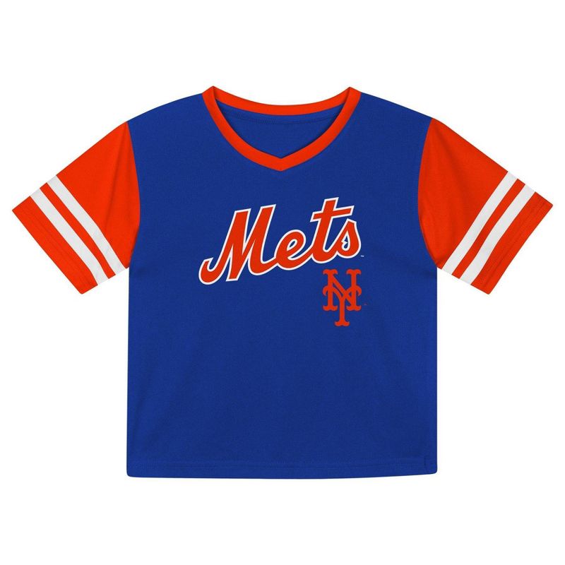 MLB New York Mets Toddler Boys&#39; Pullover Team Jersey, 2 of 4