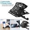 NewHome "360º Rotating Laptop Riser Stand with Phone Stand 8 Level Adjustable Height Inbuilt Handle for Home Office Travel" Black - 4 of 4