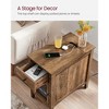 VASAGLE Side Table with Storage, End Table with USB Ports and Outlets, Charging Station, Drawer, Storage Cabinet, Magazine Rack - 4 of 4