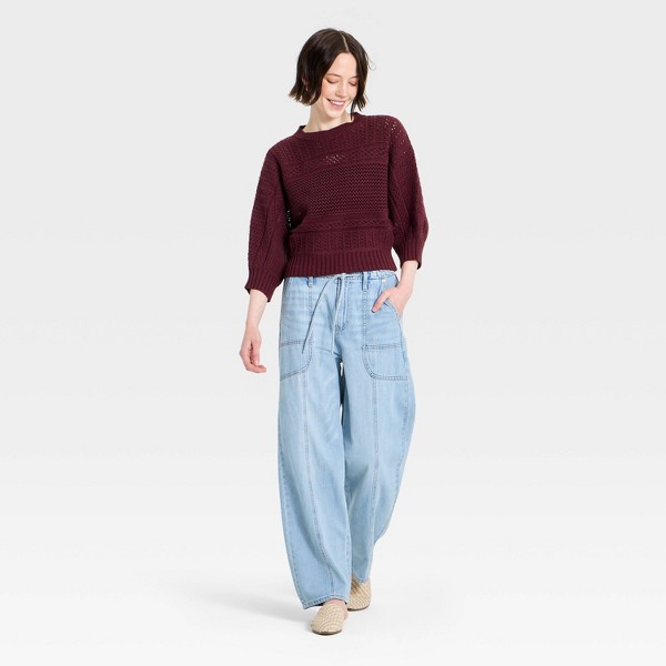Suéter de Cuello Redondo con Manga Dolman para Mujer - Universal Thread™ 3