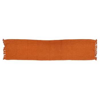 72" x 14" Cotton Textured Table Runner Dark Orange - Threshold™