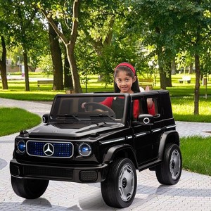12V Kids Ride On Car with Remote Control, Battery Powered Vehicle Toy with Spring Suspension, LED Headlights, Music for Boys Girls 3-8 - 1 of 4