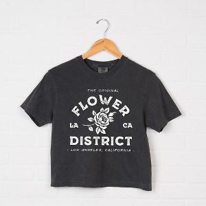 Simply Sage Market Women's Flower District Short Sleeve Relaxed Fit Cropped Graphic Tee - 1 of 3