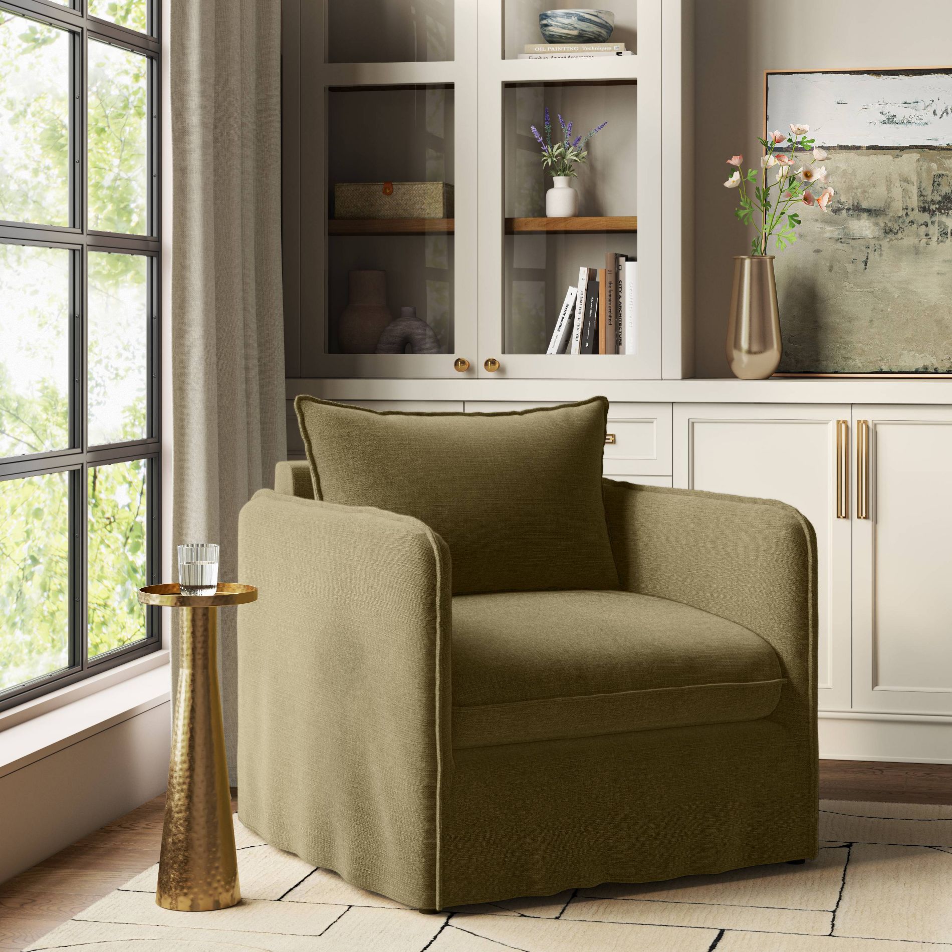 Berea Chair in Linen Olive - Threshold™
