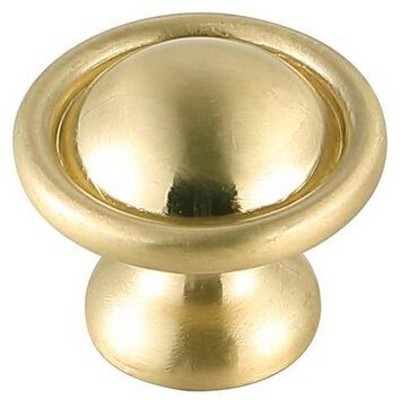 Brushed Gold Modern Round Mushroom Knob Set