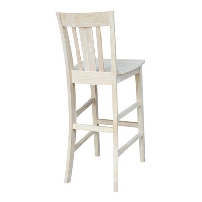 San Remo 30-Inch Unfinished Solid Wood Traditional Bar Stool