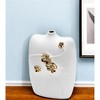 HomeRoots 14" White Floral Ceramic Table Vase With Sculptural Details - 2 of 4