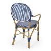 PAGED Outdoor Dining Chairs Modern Patio Chairs with Aluminum Frame and Wicker Wrappings for Backyard, Garden, Poolside - 3 of 4