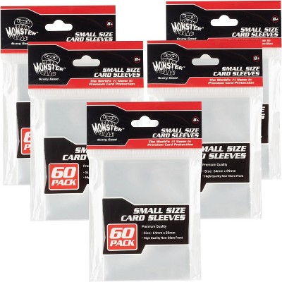 Monster Protectors Ultra Clear Card Sleeves 300 Pack for Small Size(64mm x 89mm) Cards- 100 Micron Thickness for Protection