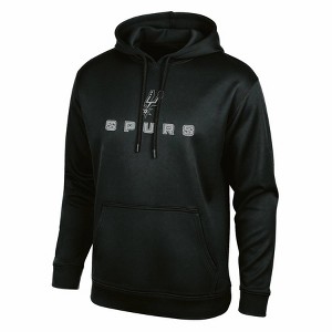 NBA San Antonio Spurs Men's Black Poly Hooded Sweatshirt : Target