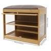 YIYIBYUS Entryway Shoe Rack Bench with Cushion, Shoe Rack with Storage Space, 19.7in - 4 of 4