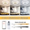 HUMHOLD 24" Ceiling Fans with Lights, Low Profile Ceiling Fan with Light, Flush Mount Ceiling Fan - 2 of 4