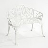 Cast Aluminum Garden Bench with Butterfly Design, Outdoor Patio Bench for Porch, Deck or Lawn Seating, Weather-Resistant and Stylish-The Pop Home - 2 of 4