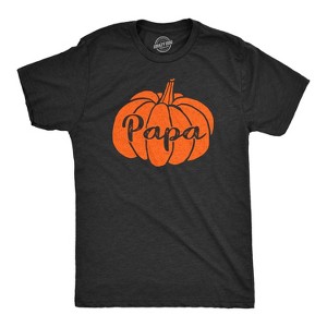 Mens Papa Pumpkin T Shirt Funny Family Halloween Tee - Crazy Dog Men's T Shirt - 1 of 4