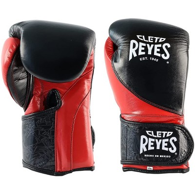 Cleto Reyes High Precision Hook and Loop Training Boxing Gloves - Black/Red