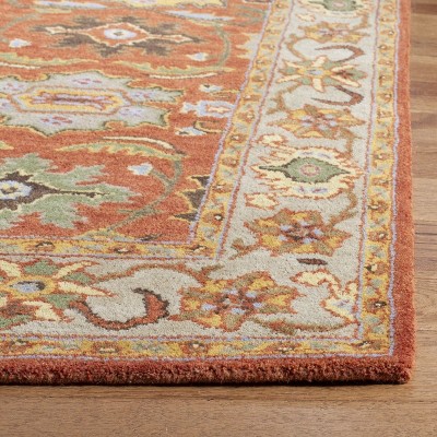 Light Blue Handmade Wool Tufted Rectangular Area Rug