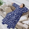 PAVILIA Wearable Blanket with Sleeves and Foot Pockets, Fleece Warm Snuggle Pocket Sleeved Throw for Women Men Adults - 3 of 4