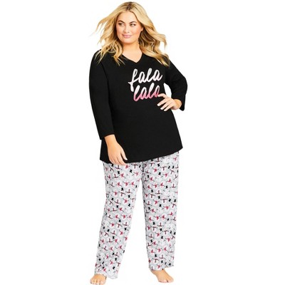 Avenue Women's Plus Size Fa La La Sleep Top