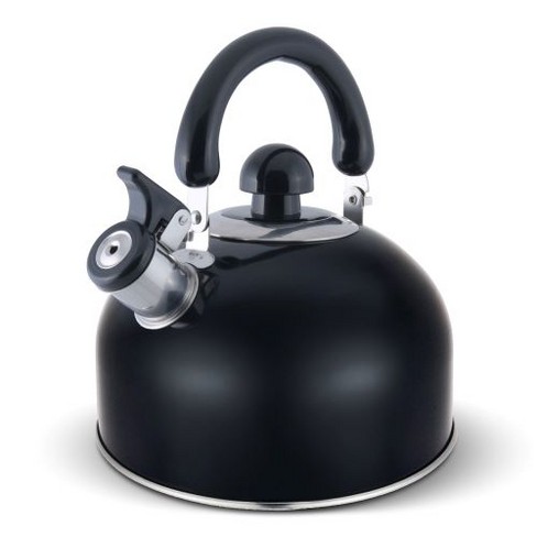 Elitra Home Whistling Tea Kettle - Stainless Steel Tea Pot With Stay Cool  Handle - 2.6 Quart / 2.5 Lite,black : Target