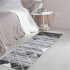 Area Rug Washable Non Slip Backing Boho Trellis Rug Low Pile Distressed Floor Carpet Retro Accent Rug for Living Room Bedroom - 3 of 4