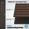 2 Pack Acoustic Solid Wood Wall Panels, 94.49” x 12.6” Soundproof Wall Panels, Wood Slat Wall Panels for Wall Decor - 3 of 4